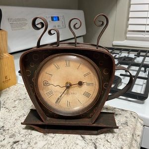 Rustic looking “espresso” clock